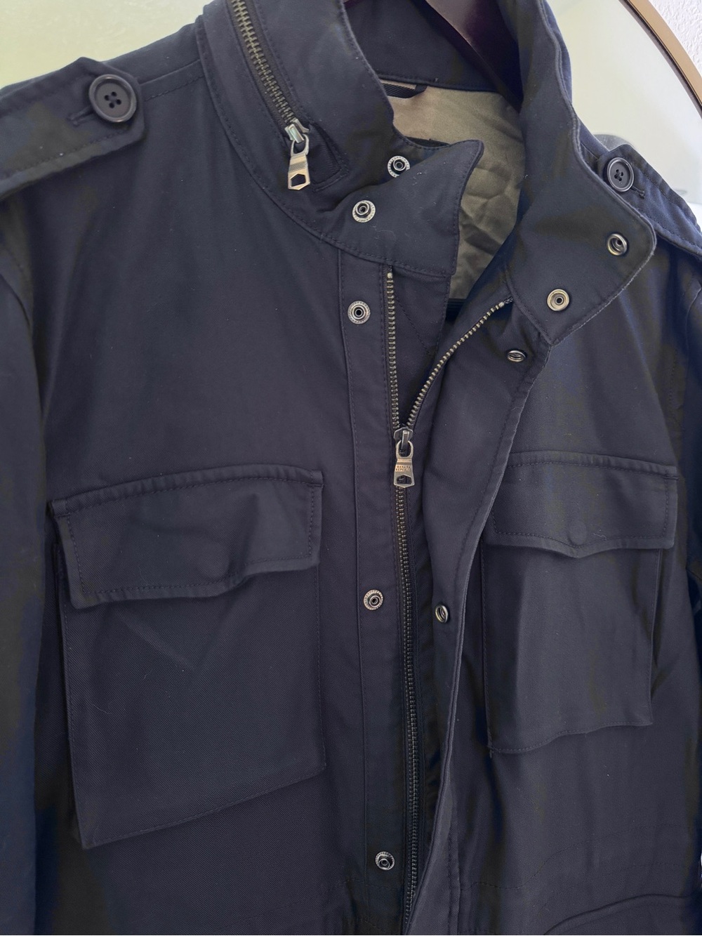 Banana Republic Navy Water Resistant Military Field Jacket - Picture 2 of 7